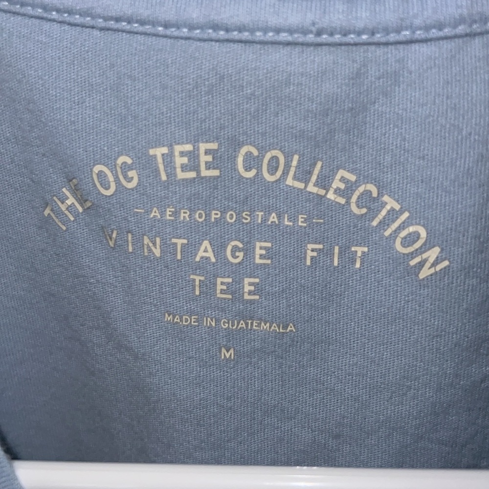 Women’s Light Blue Cropped Baby Tee - Picture 3 of 3